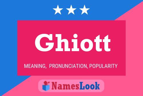 Ghiott Name Poster