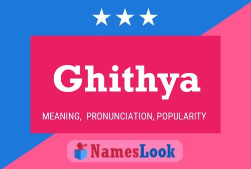 Ghithya Name Poster