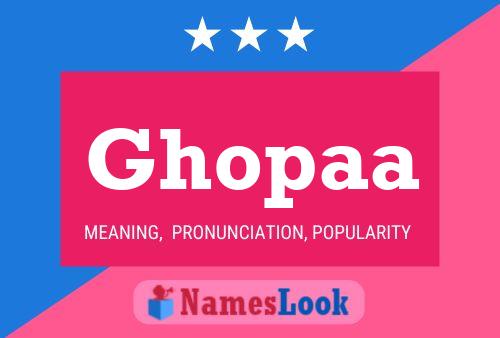 Ghopaa Name Poster