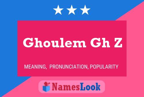 Ghoulem Gh Z Name Poster