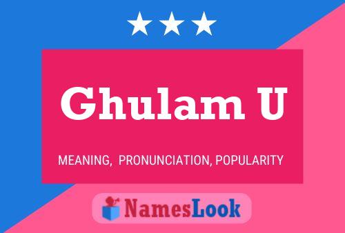 Ghulam U Name Poster