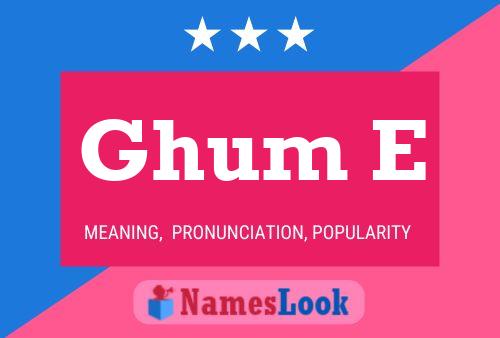 Ghum E Name Poster