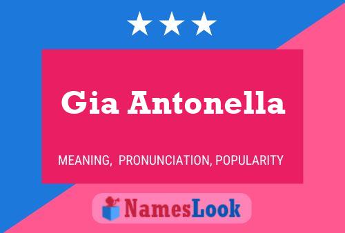 Gia Antonella Name Poster