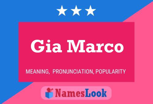 Gia Marco Name Poster