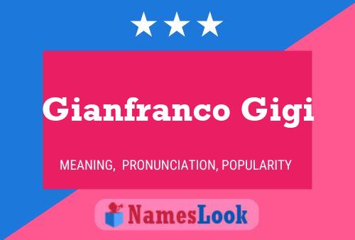 Gianfranco Gigi Name Poster