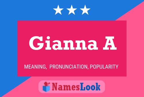 Gianna A Name Poster