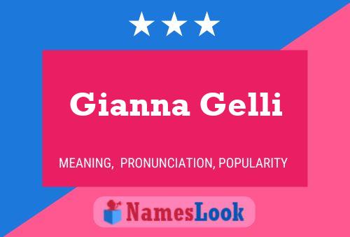 Gianna Gelli Name Poster