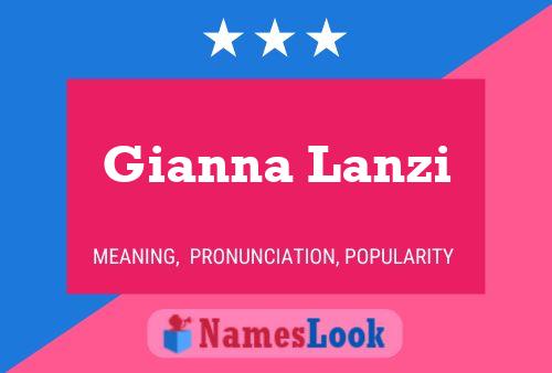 Gianna Lanzi Name Poster