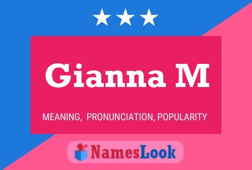 Gianna M Name Poster