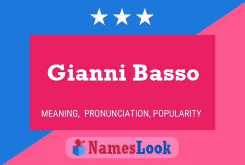 Gianni Basso Name Poster