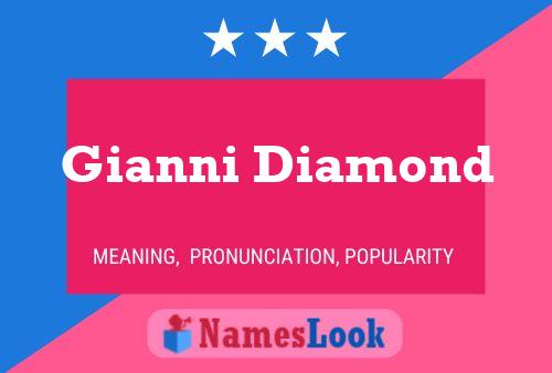 Gianni Diamond Name Poster