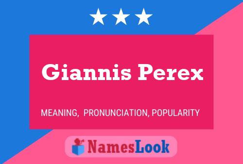 Giannis Perex Name Poster