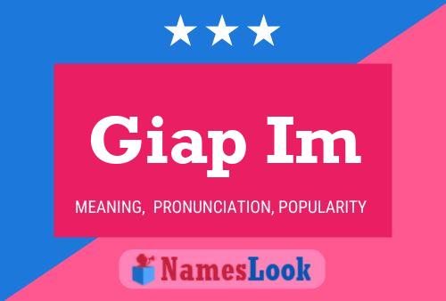 Giap Im Name Poster