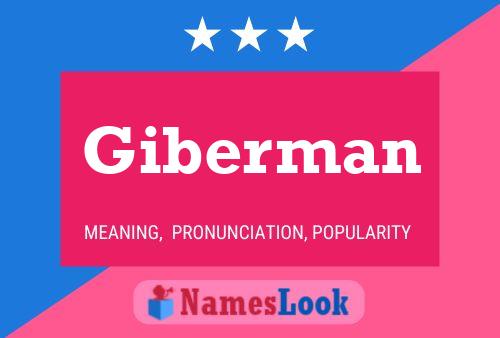 Giberman Name Poster