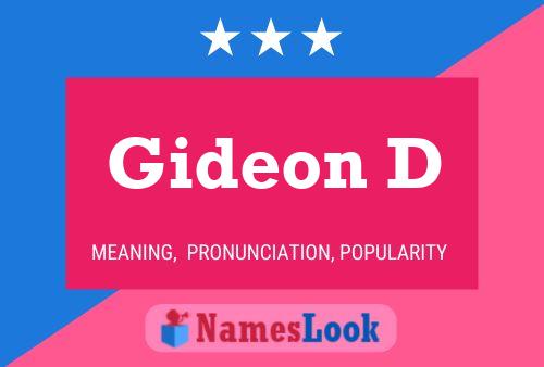 Gideon D Name Poster