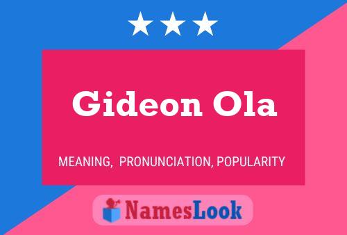 Gideon Ola Name Poster