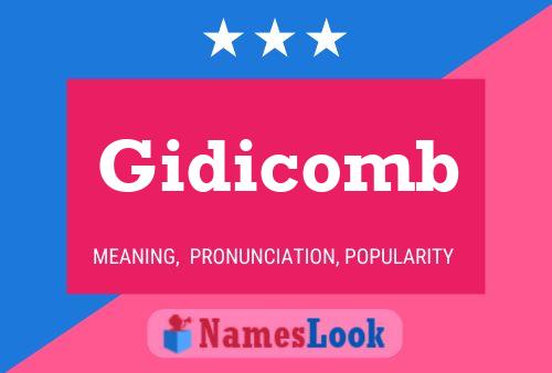 Gidicomb Name Poster