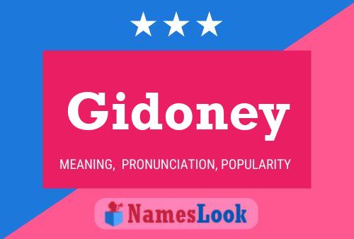 Gidoney Name Poster