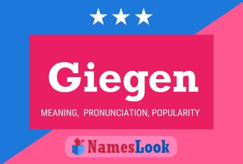 Giegen Name Poster