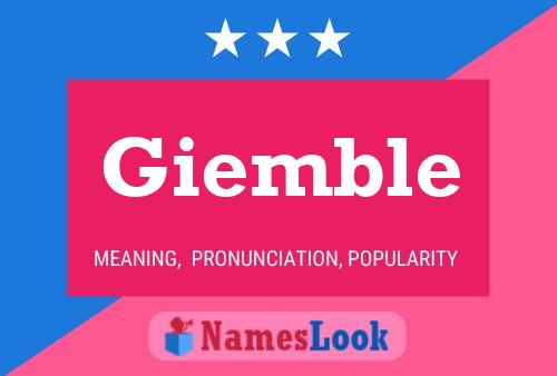 Giemble Name Poster