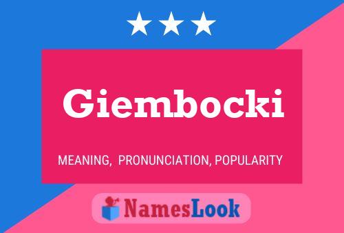 Giembocki Name Poster