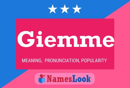 Giemme Name Poster