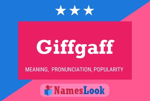 Giffgaff Name Poster