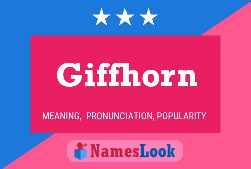 Giffhorn Name Poster