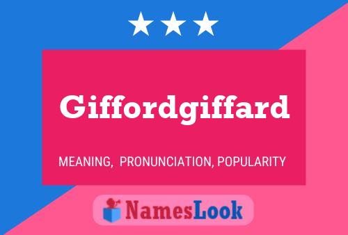 Giffordgiffard Name Poster