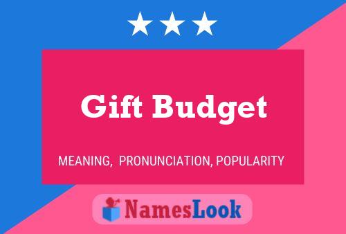 Gift Budget Name Poster