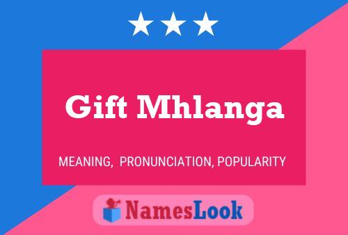 Gift Mhlanga Name Poster