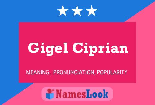 Gigel Ciprian Name Poster