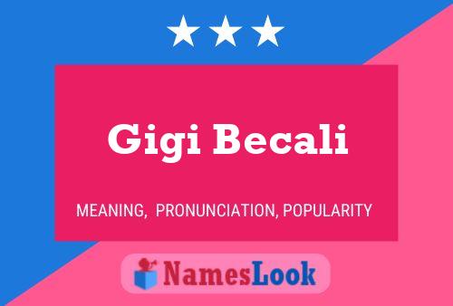 Gigi Becali Name Poster