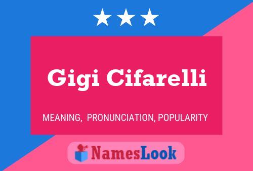 Gigi Cifarelli Name Poster