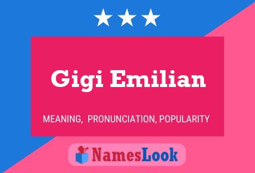 Gigi Emilian Name Poster