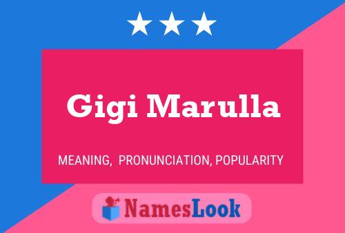 Gigi Marulla Name Poster