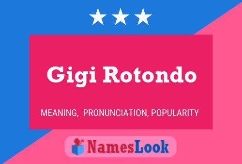 Gigi Rotondo Name Poster