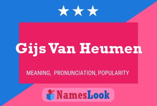 Gijs Van Heumen Name Poster