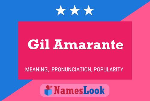 Gil Amarante Name Poster