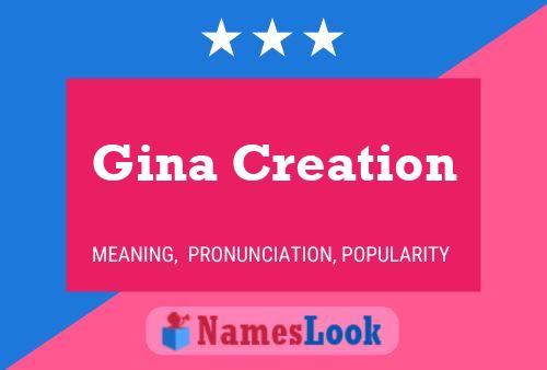 Gina Creation Name Poster