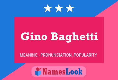 Gino Baghetti Name Poster