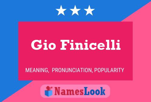 Gio Finicelli Name Poster