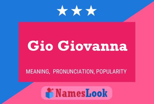 Gio Giovanna Name Poster