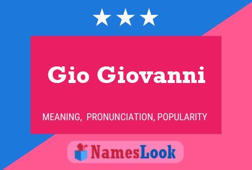 Gio Giovanni Name Poster