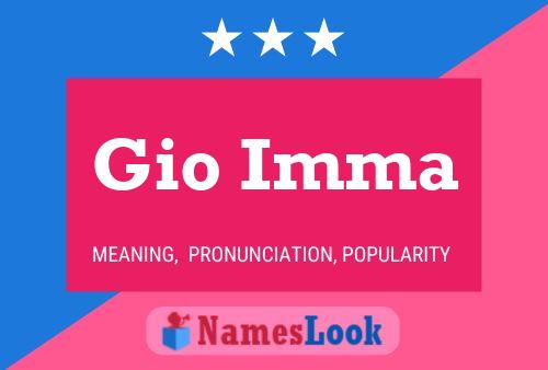 Gio Imma Name Poster