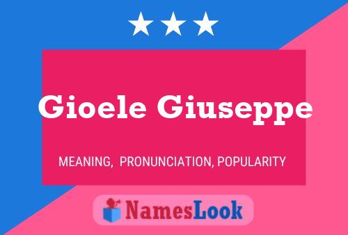 Gioele Giuseppe Name Poster