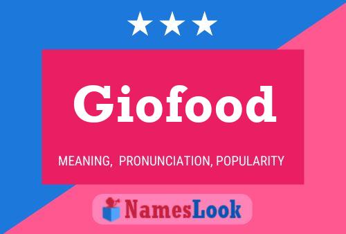 Giofood Name Poster