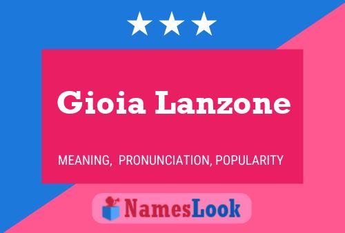 Gioia Lanzone Name Poster