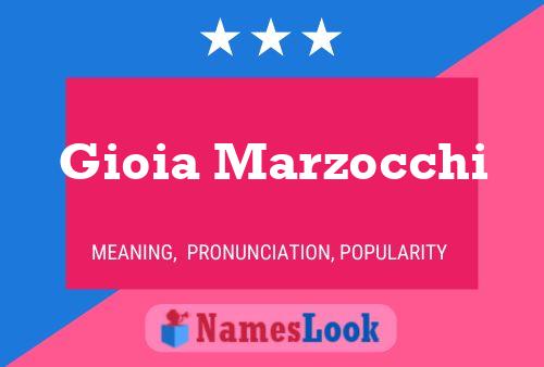 Gioia Marzocchi Name Poster