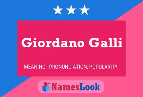 Giordano Galli Name Poster